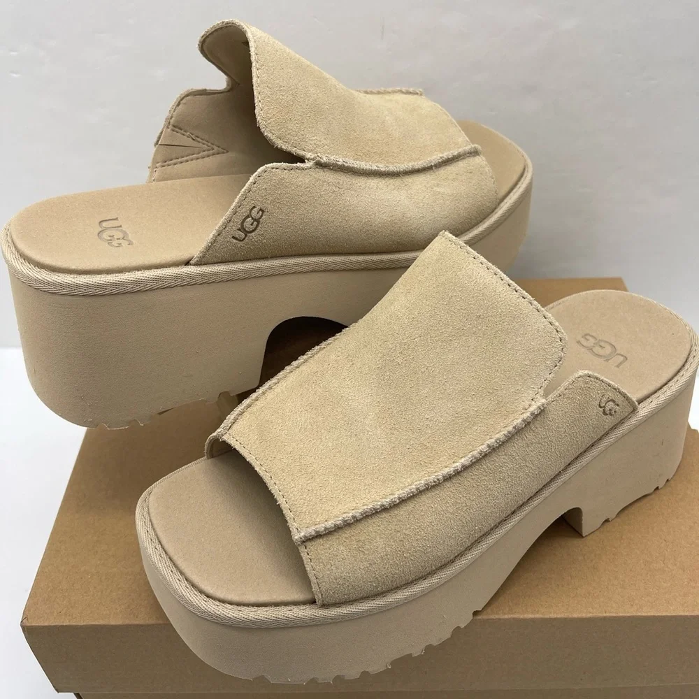 UGG Tan Platform Slide Sandals UGG
W / 1167476
W NEW HEIGHTS SLIDE MDSD
Mustard - Picture 10 of 16